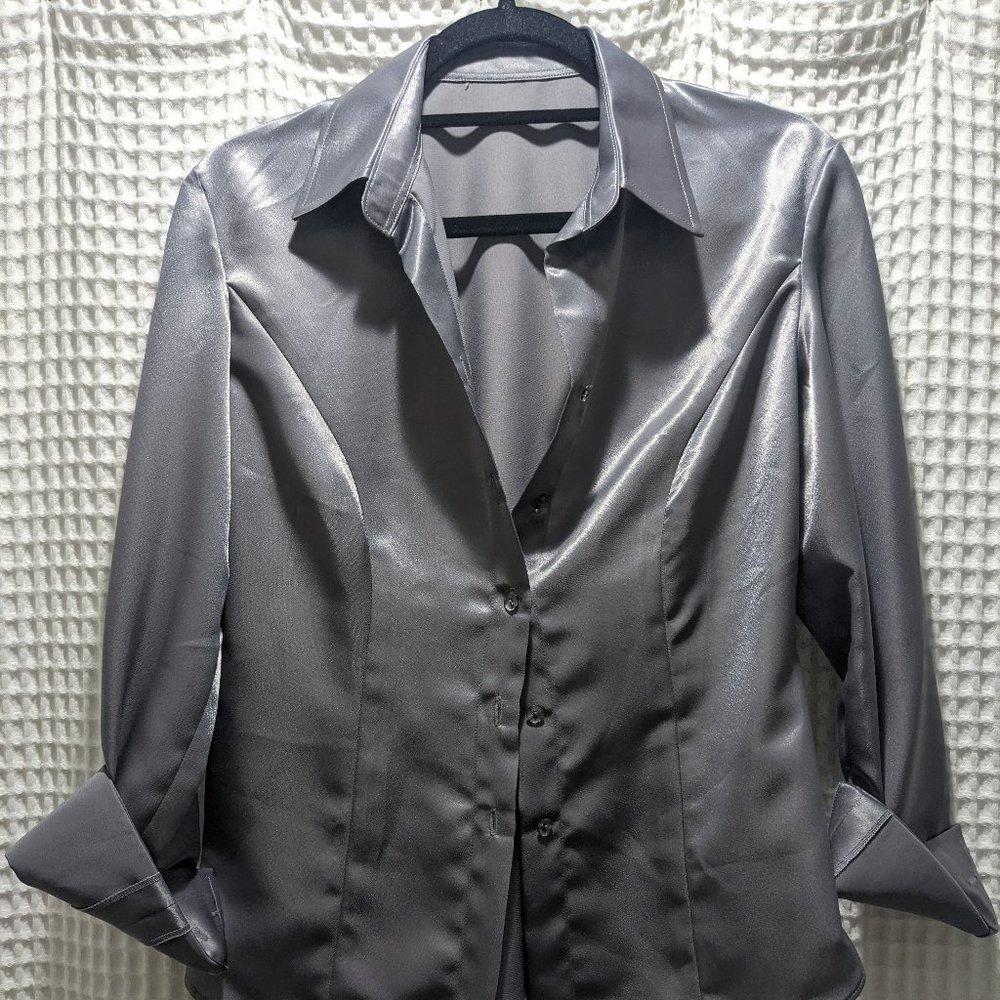Grey silk shirt